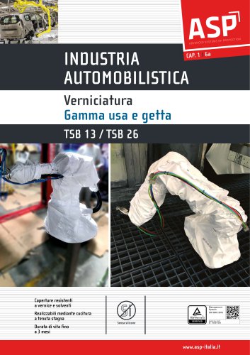 INDUSTRIA AUTOMOBILISTICA Verniciatura Gamma usa e getta TSB 13 / TSB 26