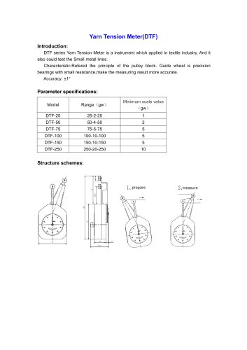 DTF Yarn Tension Meter for textile industry | Wenzhou Tripod instrument