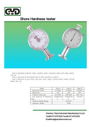 Tripod shore hardness tester LX series|measuring instrument for rubber