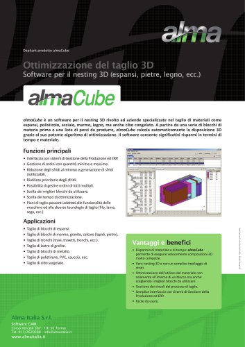 Depliant dei software almaCube