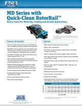 Sanitary MD Series with Quick-Clean RotorRail™: Rotary Valve for Metering, Feeding and Airlock Applications