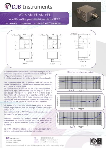 AT/14 IEPE Triaxial piezoelectric accelerometer