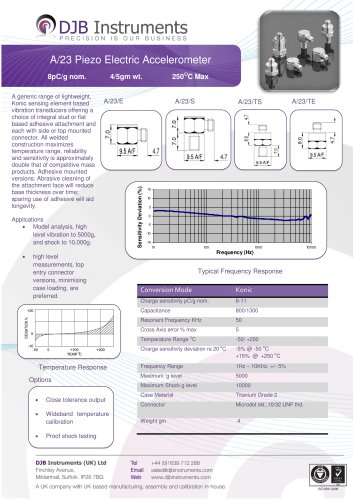 Piezo-Electric Accelerometers - A/23/TS