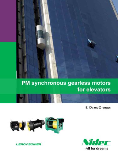 PM synchronous gearless motors for elevators