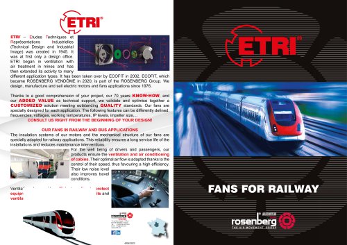 ETRI flyer railway applications