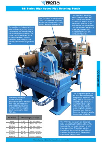 High Speed Pipe Beveling Benches PROTEM BB