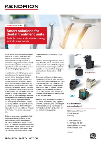 Smart solutions for dental treatment units