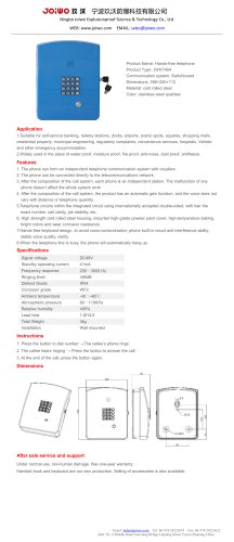 Joiwo Plastic Handsfree Telephone JWAT404