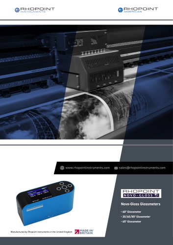 Novo-Gloss Glossmeters Datasheet