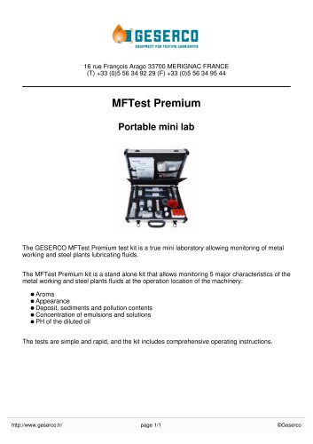 MFTest Premium Portable mini lab