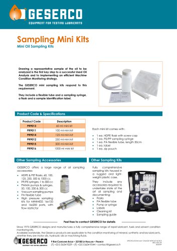 Sampling Mini Kits