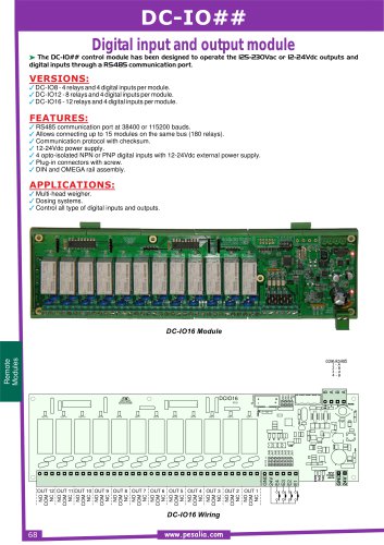 DC IO - ## Digital input and output module