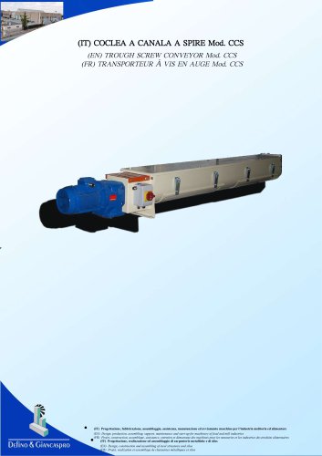 TROUGH SCREW CONVEYOR Mod. CCS