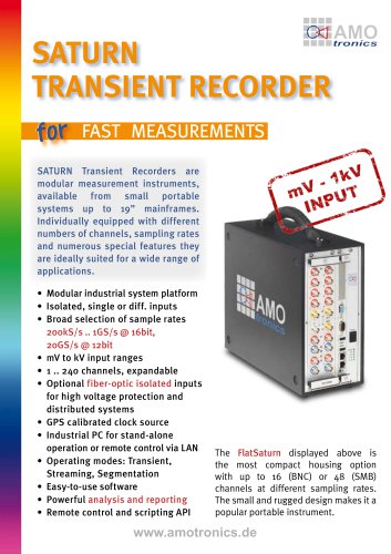 AMOtronics - SATURN Transient Recorders