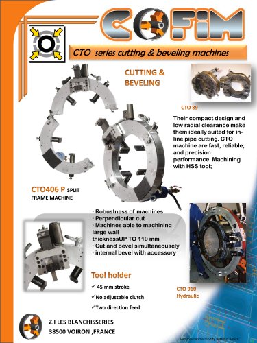 CTO Series Cutting and Beveling Machines