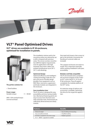 VLT® Panel Optimised Drives