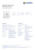 Technical data sheet VARTA pulse neo