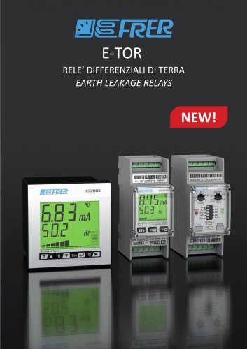 E-TOR RELE’ DIFFERENZIALI DI TERRA