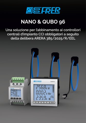 NANO & QUBO 96 Una soluzione per l’abbinamento ai controllori centrali d’impianto CCI obbligatori a seguito  della delibera ARERA 385/2025/R/EEL