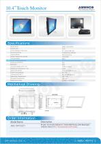 Amongo 10.4 inch pct touch(10 points) industrial lcd monitor , AMG-10IPYZ02T1