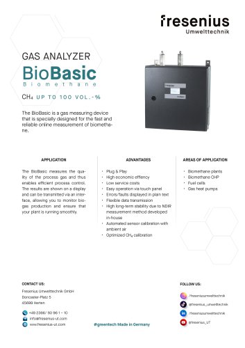 BioBasic Biomethane DataSheet