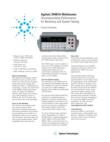 34401A Digital Multimeter, 6½ Digit