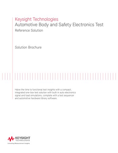 Automotive Body and Safety Electronics Test