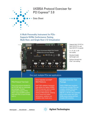 U4305A Protocol Exerciser for PCI Express® 3.0