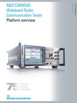 R&S®CMW500 Platform overview