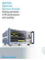 R&S®FSW Signal and Spectrum Analyzer