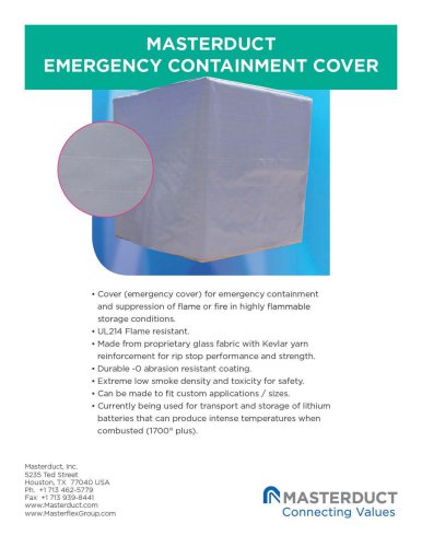 MASTERDUCT EMERGENCY CONTAINMENT COVER
