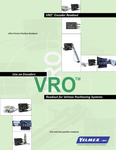 VRO™ Digital Readout Spec Sheet