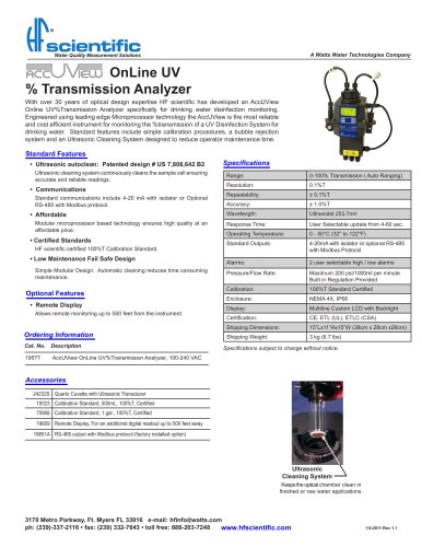 AccUView Online UV% Transmission Analyzer