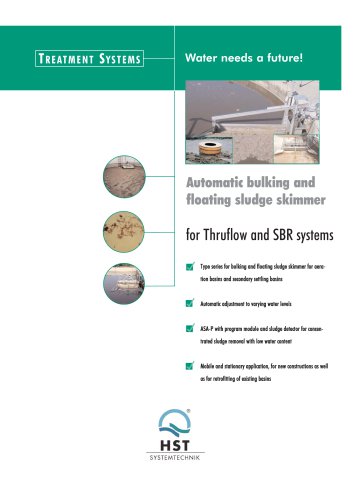 Automatic bulking and floating sludge skimmer