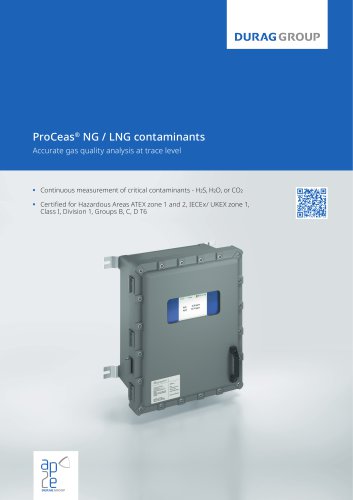 ProCeas&reg; - NG / LNG / RNG contaminants analyzer
