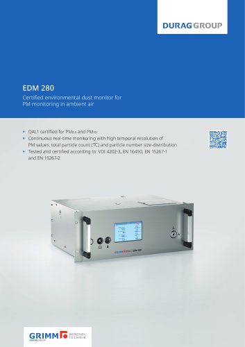 QAL1 certified PM10 & PM 2.5 optical monitor for air quality monitoring