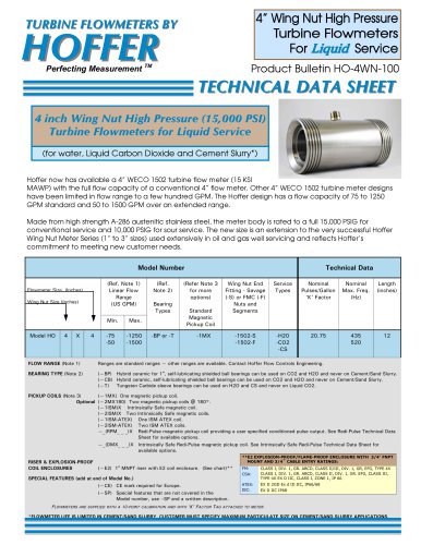 World?s First Full Capacity 4? WECO 1502 Flow Meter