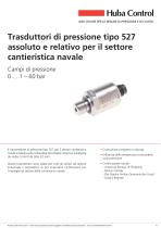 Trasduttore di pressione 527 0 ... 1 – 60 bar