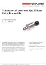 Trasduttore di pressione 558 0 ... 6 – 60 bar