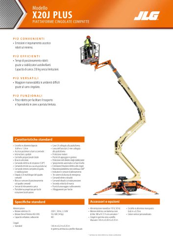 Modello X20J PLUS PIATTAFORME  CINGOLATE  COMPATTE