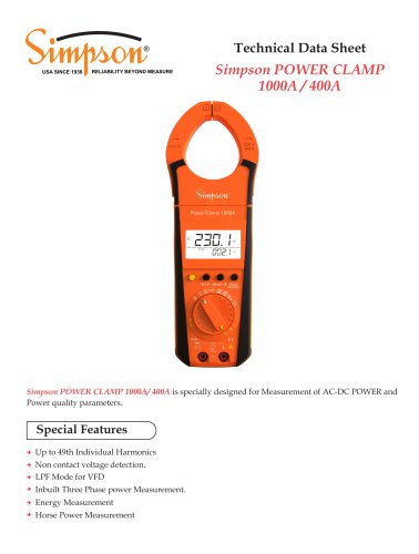 Simpson POWER CLAMP 1000A / 400A