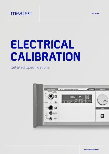 Electrical Calibration (with specifications)