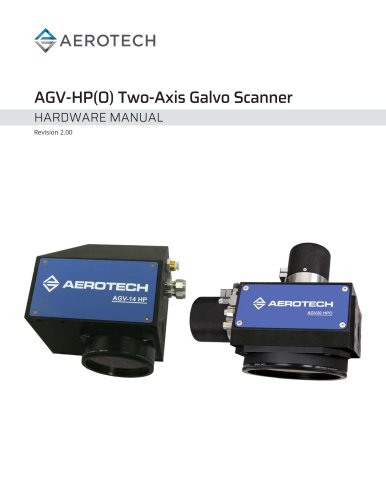 AGV-HP(O) Two-Axis Galvo Scanner