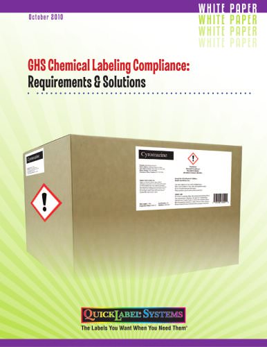 GHS Chemical Labeling - QuickLabel Systems White Paper