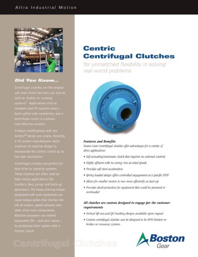 Centric Centrifugal Clutches