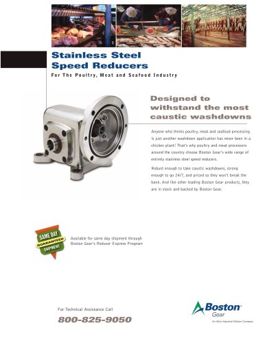 Stainless Steel Speed Reducers for Food