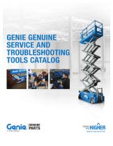 GENIE GENUINE SERVICE AND TROUBLESHOOTING TOOLS CATALOG