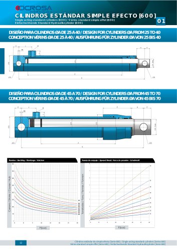 SINGLE ACTING STANDARD CYLINDERS 600
