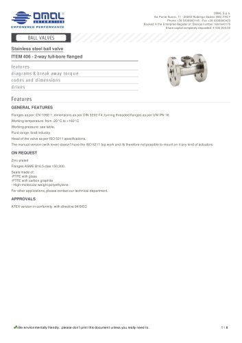 ITEM 406 - 2-way full-bore flanged