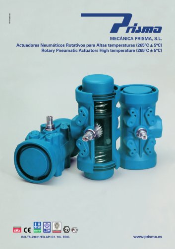 Rotatory Pneumatic Actuators - High Temperature (265°C)